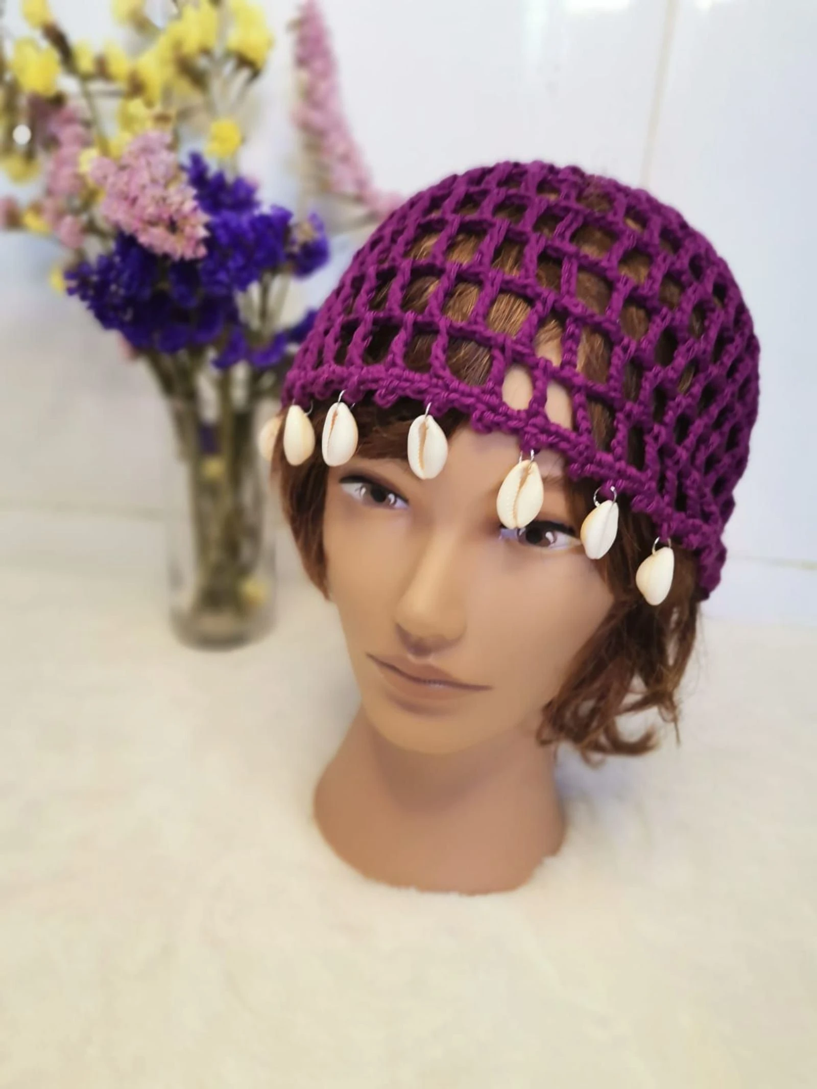 Gorro Casquette (Mesh Hat ) a crochet